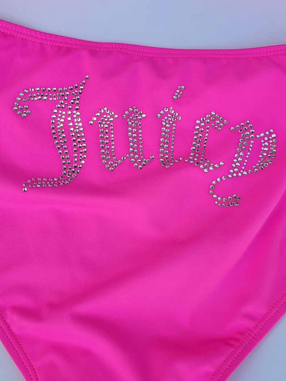 NWT Juicy Couture hot pink bikini set with rhinestone logo and cherry details 🍒 - Picture 3 of 7